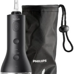 Philips Sonicare Cordless Power Flosser 3000 Oral Irrigator - Water Flosser for Teeth, Gums and Dental Care, Black (Model HX3826/33)