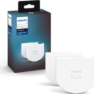 Philips Hue Smart Wall Switch Module Twin Pack. Works with Alexa, Google Assistant and Apple Homekit, Black