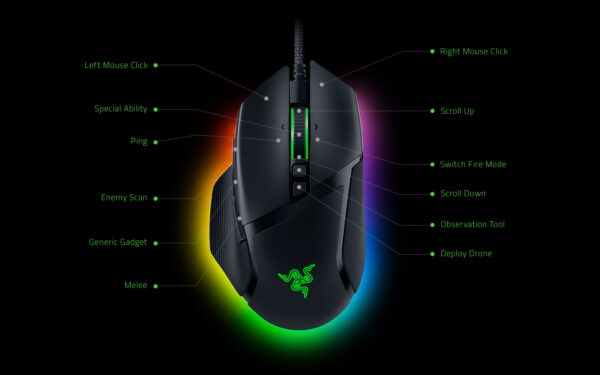 Razer Basilisk V3 - Wired Customisable Gaming Mouse - Image 2