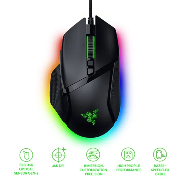 Razer Basilisk V3 - Wired Customisable Gaming Mouse