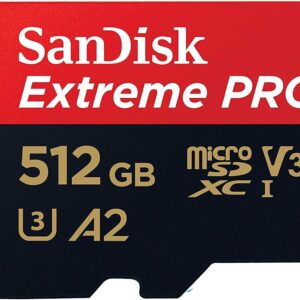 SanDisk Extreme Pro 512 GB microSDXC Memory Card + SD Adapter with A2 App Performance + Rescue Pro Deluxe 170 MB/s Class 10, UHS-I, U3, V30