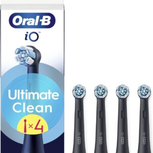 Oral-B iO Ultimate Clean Replacement Brush Heads (Black, Pack of 4)